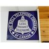Image 1 : BELL TELEPHONE PORC FLANGE 18" X 18" - FADING & EDGE WEAR LOCATION: LOWER RIGHT