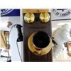 Image 2 : VINTAGE OAK WALL PHONE CONVERTED TO DIAL PHONE WORKING - BRASS BELLS & MOUTHPIECE LOCATION: LOWER LE