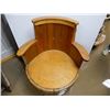Image 2 : OAK BARREL CHAIR  LOCATION: LOWER LEFT