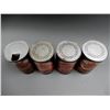 Image 2 : LOT OF 4 SUPERTEST IMP. QT. OIL CANS HIGH PERFORMANCE - ONE IS FULL - MARKED & EMBOSSED  TOP-   BILI