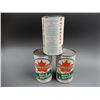 Image 2 : LOT OF 3 SUPERTEST IMP. QT OIL CANS 2 MOTOR OIL EMBOSSED TOPS- BILINGUAL- DENTING &  WEAR- ANTI-FREE