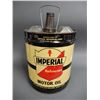 Image 1 : 1974 IMPERIAL MOTOR OIL 5 GALLON CAN EMBOSSED TOP - 1974 EMBOSSED BOTTOM - CORRECT CAPS LOCATION: LO