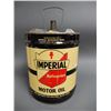 Image 2 : 1974 IMPERIAL MOTOR OIL 5 GALLON CAN EMBOSSED TOP - 1974 EMBOSSED BOTTOM - CORRECT CAPS LOCATION: LO