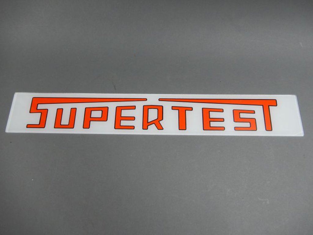 Super Test Sticker SUPERTEST AD GLASS GOOD CONDITION - 22 3/4