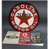 Image 1 : LOT OF 3 TEXACO BOOKS & 24" SST EMBOSSED REPRO SIGN BOOKS - 1965 AUTOMOTIVE SERVICE GUIDE - TEXACO  