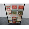 Image 3 : CAST RACK WITH 12 TEXACO ROAD MAPS ONTARIO, QUEBEC, U.S.A , MANITOBA, SASKATCHEWAN -  16 1/2" X 14 1