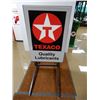 Image 1 : TEXACO QUALITY LUBRICANTS DST SIDEWALK SIGN SOME WEAR - LOCATION: LOWER RIGHT