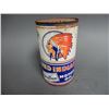 Image 1 : RED INDIAN AVIATION MOTOR OIL IMP. QT. CAN BILINGUAL- SURFACE RUST LOCATION: LOWER RIGHT