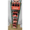 Image 4 : 4 TIER METAL RACK WITH CARTON & BOTTLE CONTENTS TOPPER SSP - REPRO-  12" X 11" X 60" LOCATION: SODA 