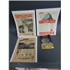 Image 1 : LOT OF 4 McCOLL-FRONTENAC/TEXACO WAR ADVERTISING 3 PAPER ADVERTISIMENTS & HARVEST GOLD WAR EDITION L