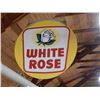 Image 1 : WHITE ROSE DSP 48" SIGN WITH HANGER P&M ORILLIA 1954 - SOME PORC LOSS & TOUCH UP LOCATION: UPPER HAN
