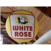 Image 2 : WHITE ROSE DSP 48" SIGN WITH HANGER P&M ORILLIA 1954 - SOME PORC LOSS & TOUCH UP LOCATION: UPPER HAN