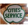 Image 2 : CITIES SERVICE DSP 70" X 72" SIGN SOME PORC LOSS - GOOD CONDITON LOCATION: UPPER HANGING