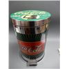 Image 1 : STAINLESS STEEL TRASH CAN - RESTORED COCA- COLA 18" X 14 1/2" LOCATION: SODA SHOP