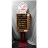 Image 1 : CANDY MACHINE ON PEDESTAL- RESTORED BUSTED KNUCKLE SSP SIGN -  WITH CONTENTS-  21" X  16" X 68" LOCA