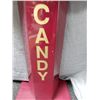 Image 4 : CANDY MACHINE ON PEDESTAL- RESTORED BUSTED KNUCKLE SSP SIGN -  WITH CONTENTS-  21" X  16" X 68" LOCA