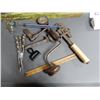 Image 2 : LOT OF COLLECTIBLE HAND TOOLS & PAINTINGS BRACE & BITS - PLUMBER WRENCH- RAILROAD SPIKE-  VINTAGE DU