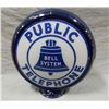Image 1 : BELL SYSTEMS PUBLIC TELEPHONE GLOBE PLASTIC BODY - 13 1/2" REPRO LENSES LOCATION: UPPER LEFT