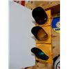 Image 1 : METAL TRAFFIC LIGHT WITH SHROUDS - WORKING 30" X 11 1/2" X 13" LOCATION: UPPER LEFT