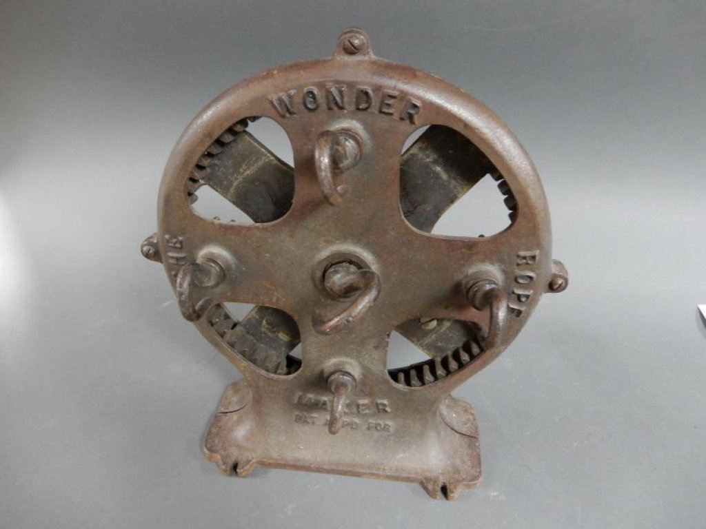 EARLY WONDER ROPE MAKER PATENT APPLIED FOR LOCATION: LOWER BACKROOM