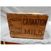 Image 2 : WOODEN CARNATION MILK SHIPPING BOX 19 1/2" X 9" X 12 1/2" - GOOD GRAPHICS LOCATION: UPPER LEFT