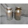 Image 1 : LOT OF 2 MILK CANS FRANK TUER EMBOSSED ON ONE CAN LOCATION: UPPER LEFT