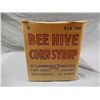 Image 4 : LOT OF 3 COLLECTIBLES CARDBOARD BEEHIVE CORN SYRUP SHIPPING BOX - WOODEN  NECK YOKE - WOODEN CHEST 2