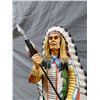Image 2 : INDIAN CHIEF STATUE 30" X 21" X 11" LOCATION: UPPER LEFT