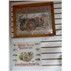 Image 1 : LOT OF 2 FARM TRACTOR PRINT & SIGN FRAMED WATERLOO BOY PRINT- 22 1/4" x 18"- JOHN  DEERE FARM IMPLEM