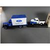 Image 2 : LOT OF 4 FORD VINTAGE TOY TRUCKS 2 BANKS - FORDSON HAS KEY/BOX- 1923 FORDOR   VEHICLE/BOX- 1956 F-10