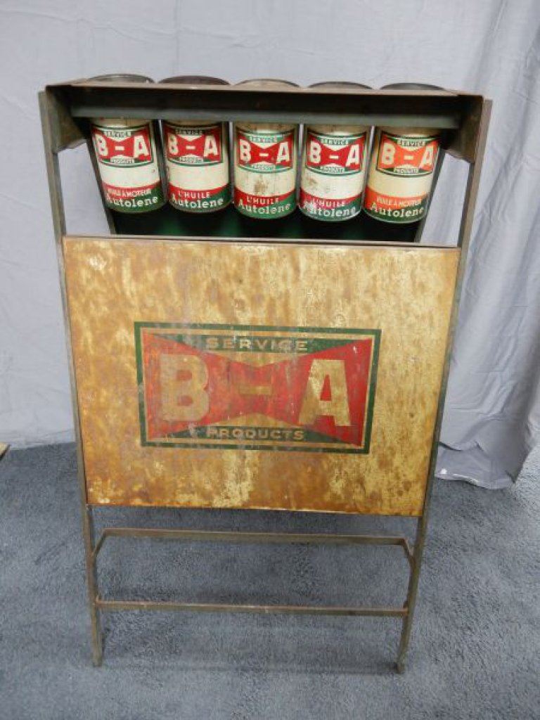 Oil Can Racks B-A BOWTIE OIL CAN RACK & 10 AUTOLENE IMP QT CANS RACK HOLDS 20 CANS ...