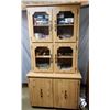 Image 1 : 4 SHELF DISPLAY CABINET MDF BOARD - 2 DOOR/2 SHELF ON BOTTOM-  44" X 23" X  84'- CONTENTS NOT INCLUD