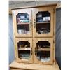 Image 2 : 4 SHELF DISPLAY CABINET MDF BOARD - 2 DOOR/2 SHELF ON BOTTOM-  44" X 23" X  84'- CONTENTS NOT INCLUD