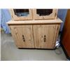 Image 3 : 4 SHELF DISPLAY CABINET MDF BOARD - 2 DOOR/2 SHELF ON BOTTOM-  44" X 23" X  84'- CONTENTS NOT INCLUD