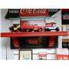 Image 3 : GROUP OF COCA-COLA COLLECTIBLES 2 GEARBOX  DELIVERY VANS - ERTL TRUCK - SST SIGN -  SHELF - COKE DIS