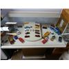 Image 2 : BOW FRONT LIGHT UP DISPLAY CABINET ON PEDASTAL MIRRORED BASES - STORAGE BELOW - 36" X 23 3/4" X  40"