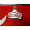 Image 2 : CHEST COOLER RESTORED TO COCA- COLA 2 DOORS - THERMOMETER ATTACHED - BOTTLE OPENER ON  FRONT - 65" X