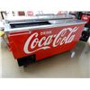 Image 4 : CHEST COOLER RESTORED TO COCA- COLA 2 DOORS - THERMOMETER ATTACHED - BOTTLE OPENER ON  FRONT - 65" X