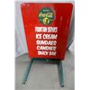 Image 1 : SIDEWALK SIGN RESTORED TO COCLA-COLA 24" X 31 1/2" X 35" LOCATION: SODA SHOP