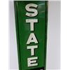 Image 3 : 1947 QUAKER STATE SST SIGN SELF FRAMED - EMBOSSED - 72" X 12" - SOME WEAR LOCATION: LOWER RIGHT