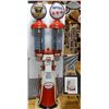 Image 1 : CLEAR VISIBLE DOUBLE CYLINDER GAS PUMP PROFESSIONALLY RESTORED TO IMPERIAL 3 STAR -  SERVICE STATION