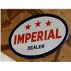 Image 1 : IMPERIAL 3 STAR DEALER DSP SIGN WITH BRACKET STAINING & SMALL PORC LOSS - 40" X 27 1/2" LOCATION: UP