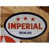 Image 2 : IMPERIAL 3 STAR DEALER DSP SIGN WITH BRACKET STAINING & SMALL PORC LOSS - 40" X 27 1/2" LOCATION: UP