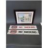 Image 1 : GROUP OF 3 TEXACO SIGNS & PRINT JACK SCHMITT FRAMED TEXACO SERVICE STATION PRINT -  2 SST NO SMOKING