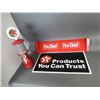 Image 1 : VARIETY OF TEXACO COLLECTIBLES FIRE CHEIF TIN RACK TOPPER - BATTERY OPERATED GAS  PUMP CLOCK - DST T