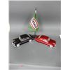 Image 1 : LOT OF 3 - 2 ERTL MERCURY DIECAST CARS & FLAG TEXACO FLAG LOCATION: LOWER RIGHT