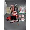 Image 2 : VARIETY OF TEXACO COLLECTIBLES GAS PUMPS- PUZZLES- JACKKNIFE & WATCH SET- GARAGE  FIGURINES - POWER 