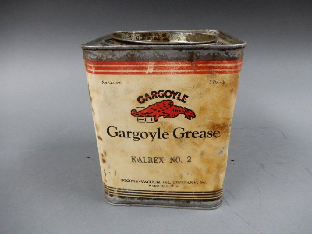 GARGOYLE 5 LB GREASE PAIL EMBOSSED LID - SOCONY-VACUUM OIL COMPANY INC ...