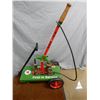 Image 1 : CHAS. E. MILLER  AIR PUMP & CART- RESTORED TEXACO 28" X 18" X 45" LOCATION: LOWER RIGHT