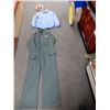 Image 1 : TEXACO SHIRT, COVERALLS & CARDBOARD FIRE HAT COVERALLS- SIZE 44 LOCATION: LOWER RIGHT